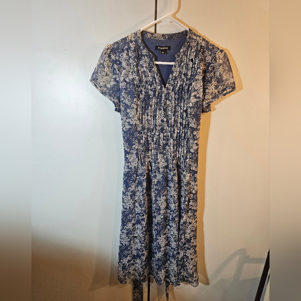 Roz & Ali Blue Floral Dress